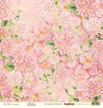 Papier do scrapbookingu jednostronny 30,5 x 30,5 cm IN BLOOM 12 szt. ScrapBerry`s